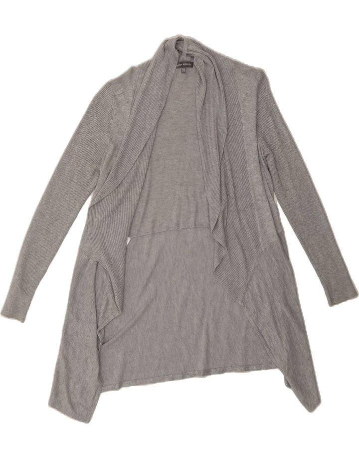 LAURA ASHLEY Womens Longline Open Cardigan Sweater UK 12 Medium  Grey Vintage Laura Ashley and Second-Hand Laura Ashley from Messina Hembry 