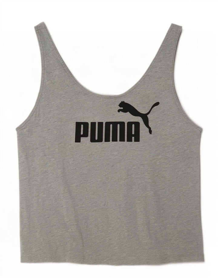 Canottiera grafica da donna Puma UK 10 piccola grigia chiazzata