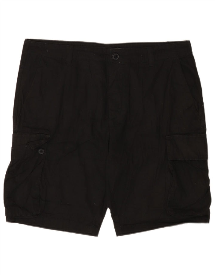 French Connection Mens Cargo Shorts Large W36 Black Cotton