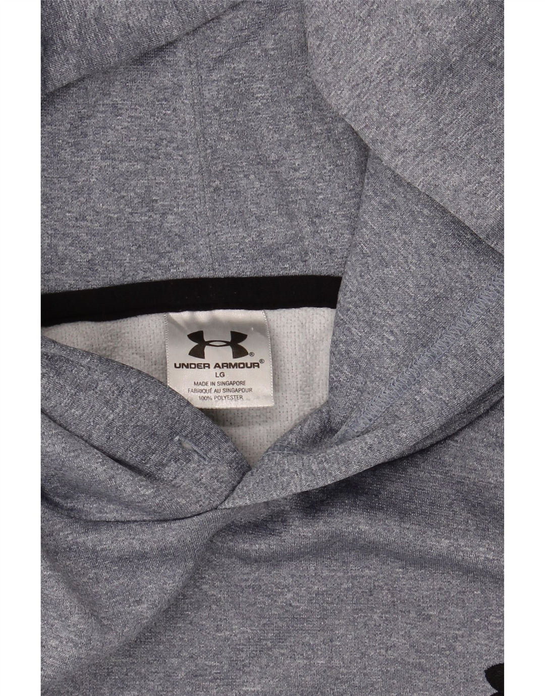 UNDER ARMOUR Womens Oversized Hoodie Jumper UK 16 Large Blue Polyester Vintage Under Armour and Second-Hand Under Armour from Messina Hembry 