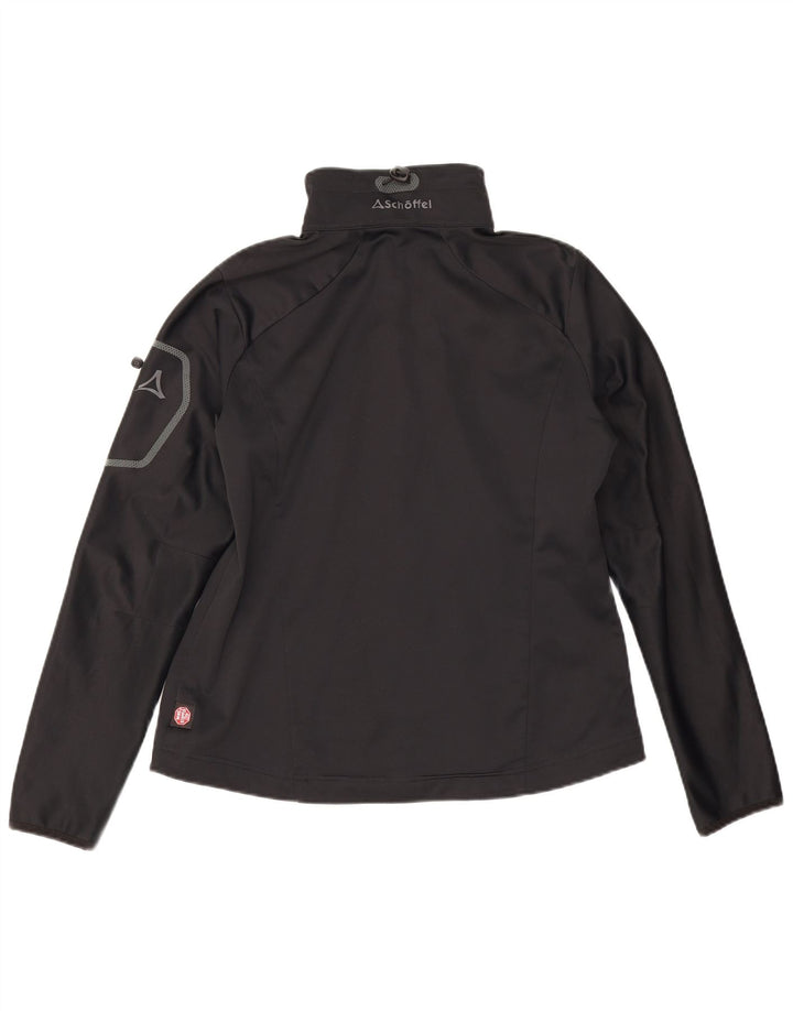 Schoffel Womens Tracksuit Top Jacket UK 14 Large  Black Polyester
