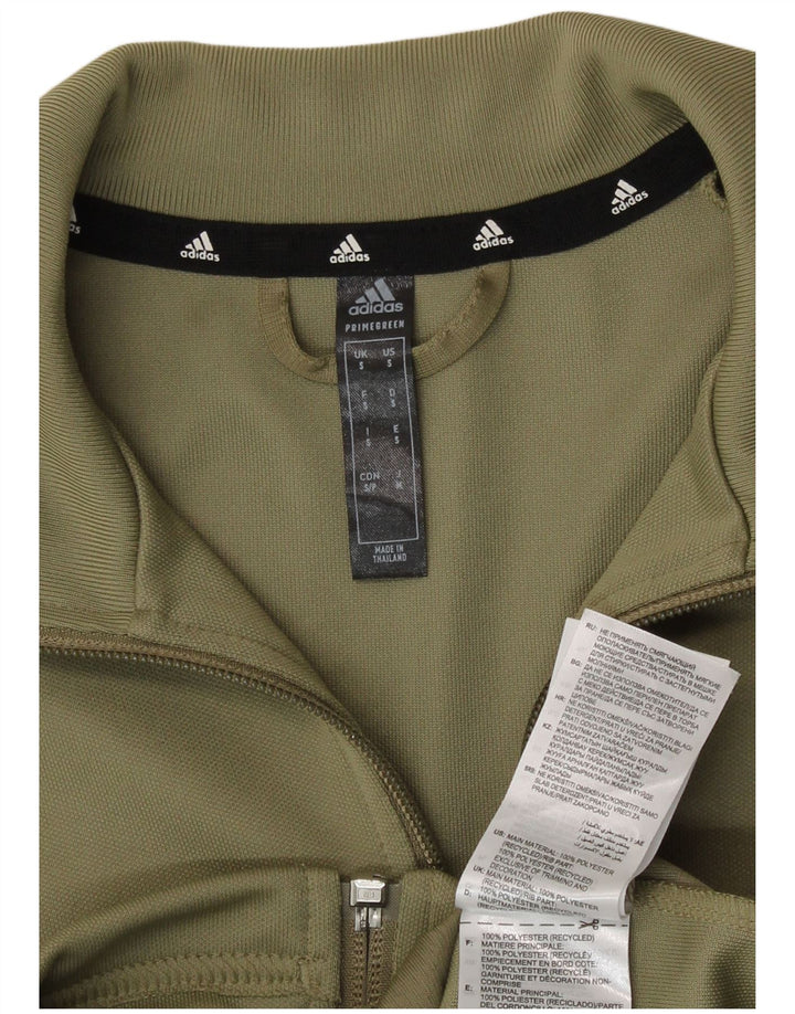 Adidas Mens Aeroready Tracksuit Top Jacket Small Khaki Polyester