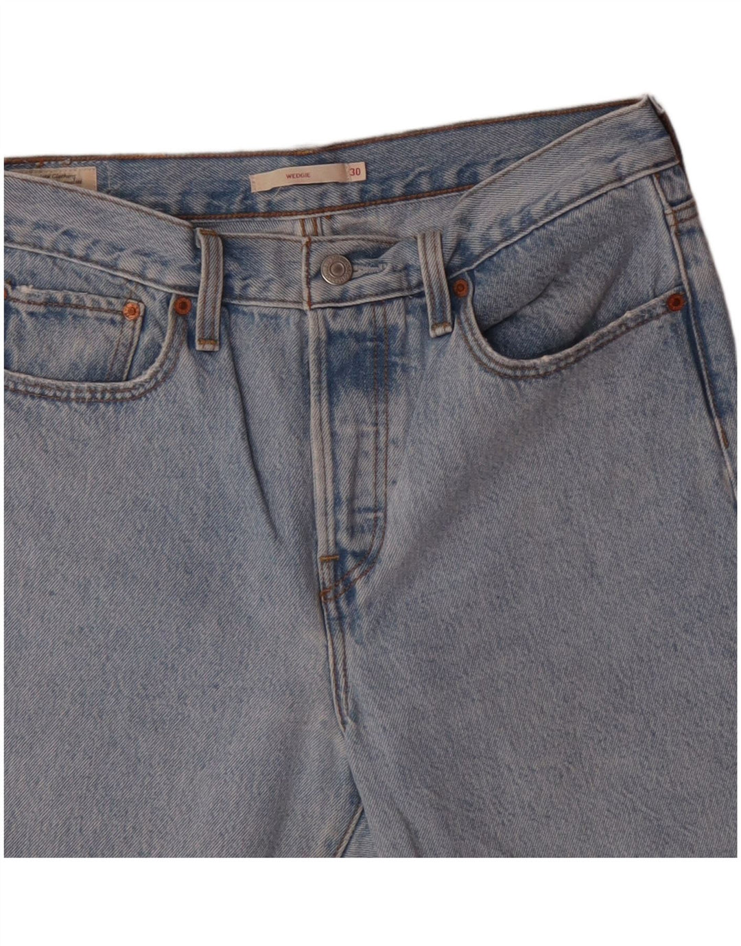 LEVI'S Wedgie denimshorts til kvinder W30 mellemblå bomuld