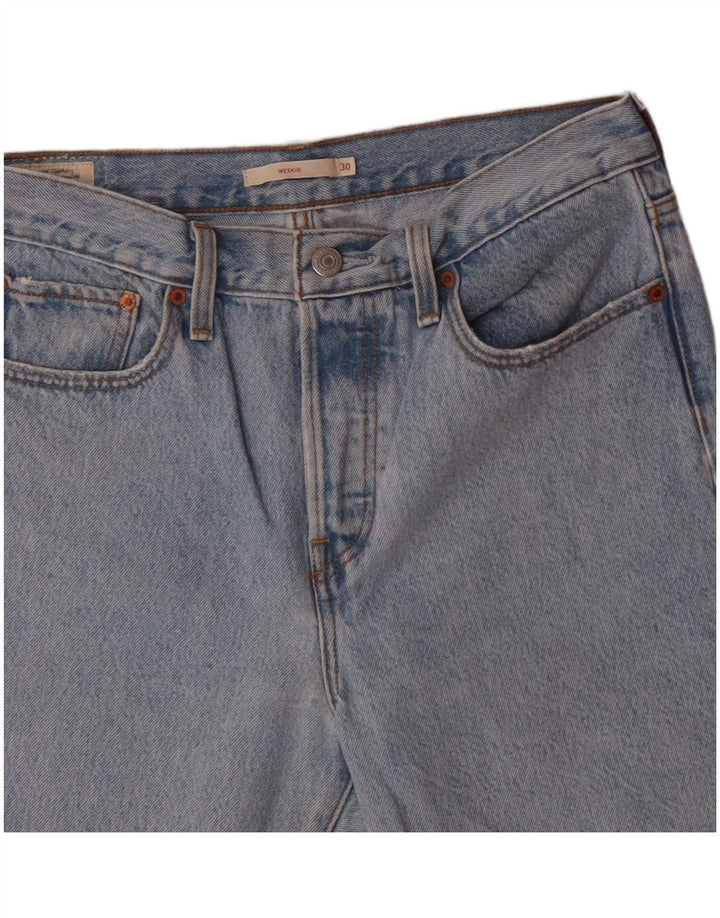 LEVI'S Wedgie denimshorts til kvinder W30 mellemblå bomuld