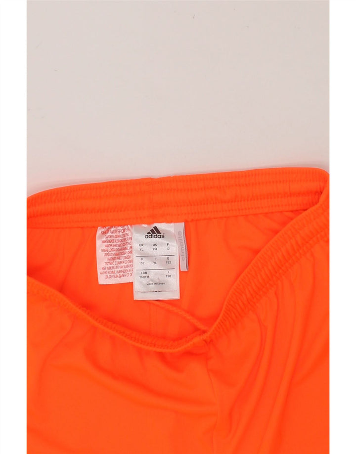 ADIDAS Boys Sport Shorts 11-12 Years Large Orange Polyester Vintage Adidas and Second-Hand Adidas from Messina Hembry 