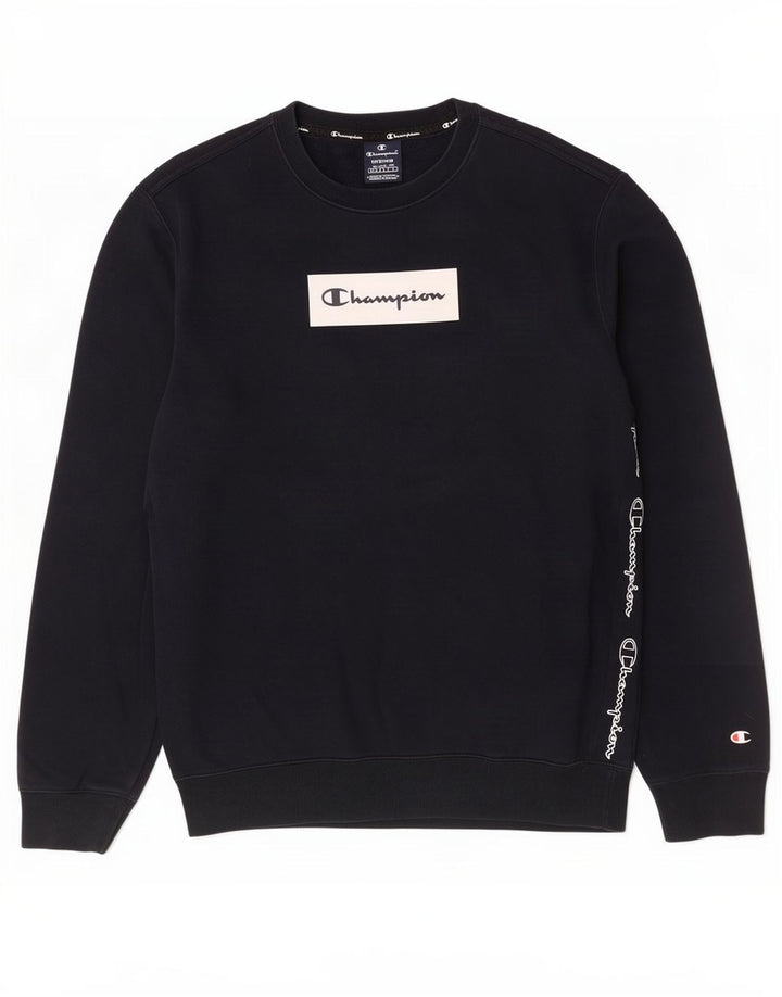 Champion Herre Grafisk Sweatshirt Jumper Medium Navyblå Bomuld