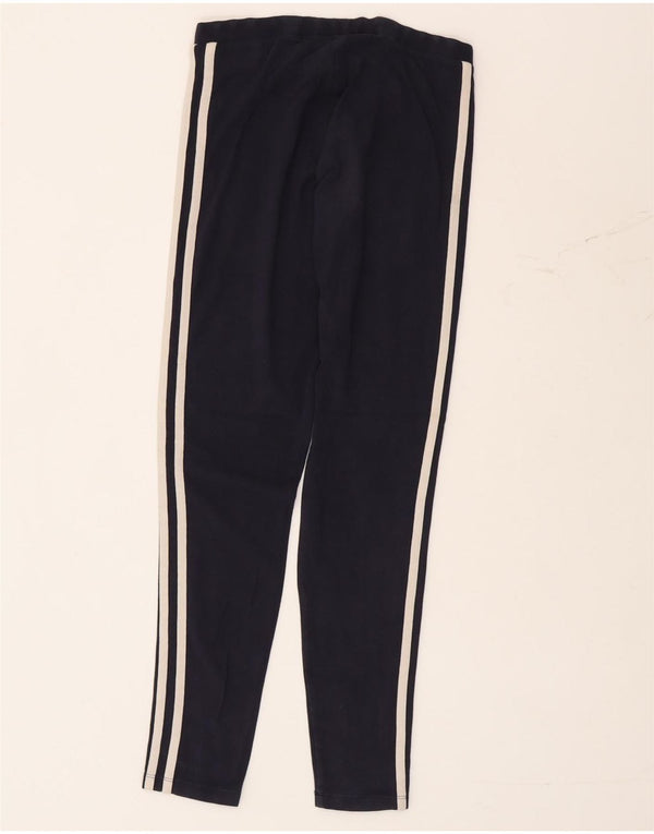 Adidas Dame Leggings UK 8 Small Navy Blue Bomuld