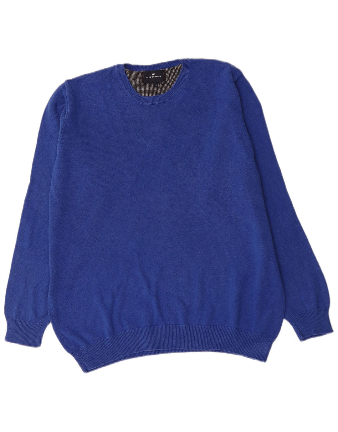 Marks & Spencer Mens Blue Harbour Crew Neck Jumper Sweater Large Blue