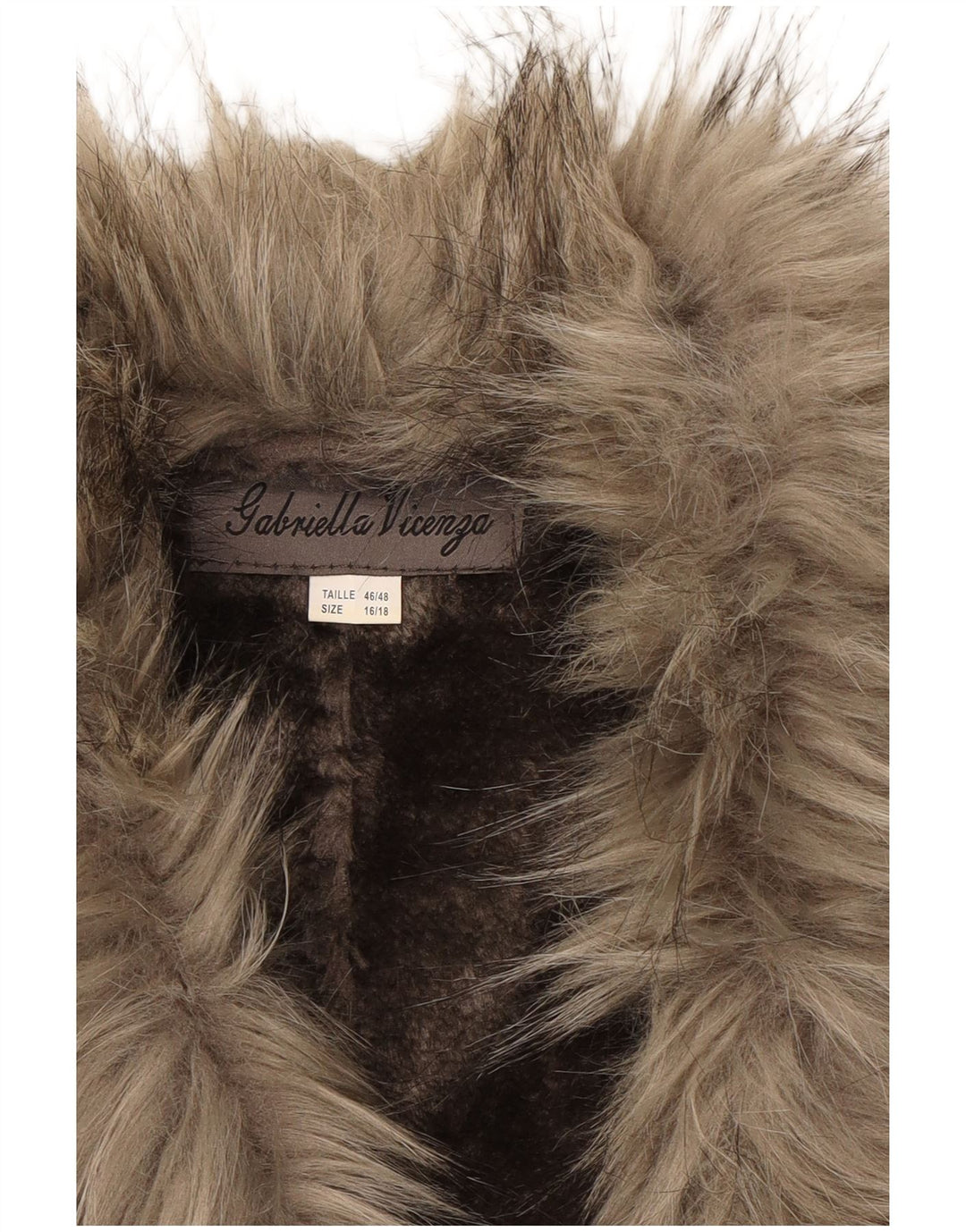 VINTAGE Womens Sherpa Overcoat US 16/18 XL Grey Polyester
