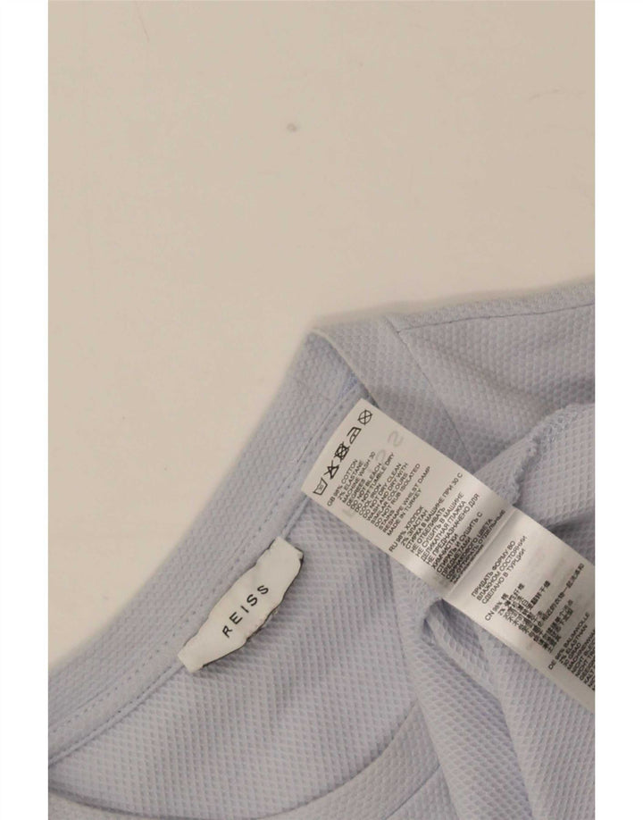 Reiss Mens T-Shirt Top Medium Blue Cotton