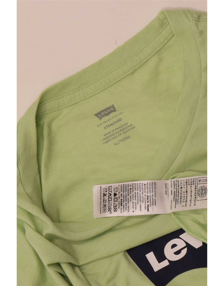 Levi's Herren Standard Graphic T-Shirt Top XL Grün Polyester