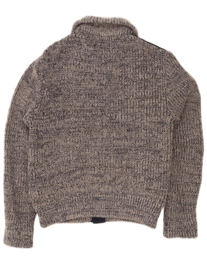 Maglione cardigan da uomo Mark Astor piccolo poliacrilico screziato blu navy