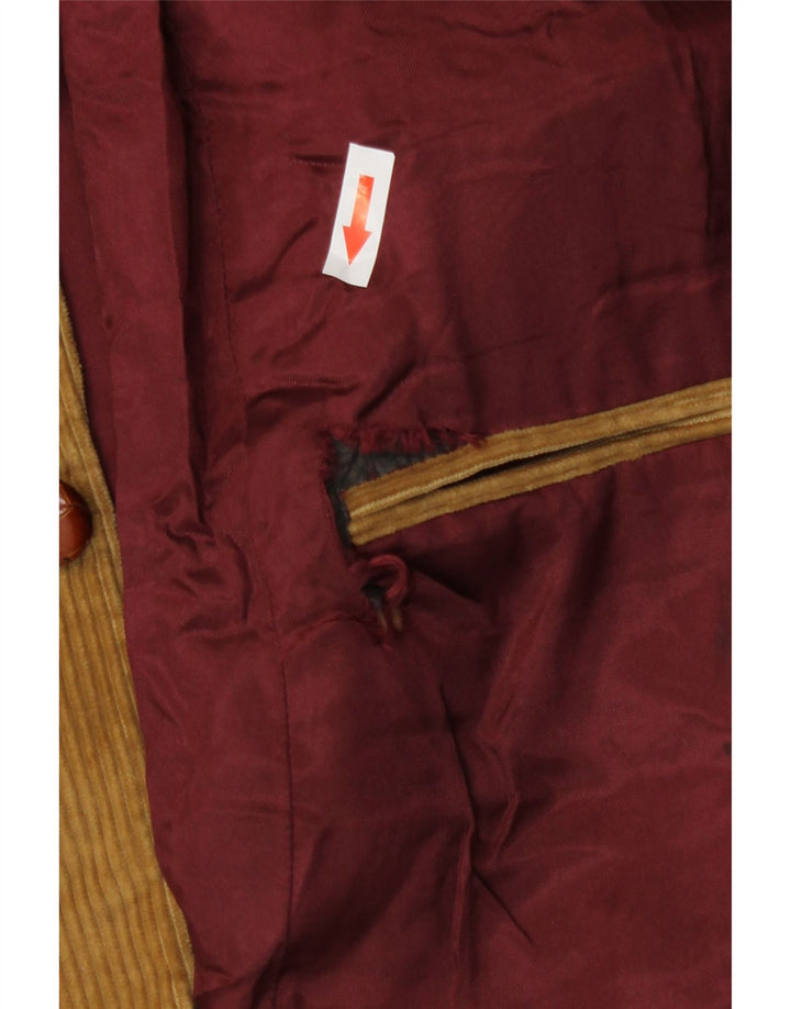 Gant Mens 3 Button Corduroy Blazer Jacket IT 50 Large Beige Cotton