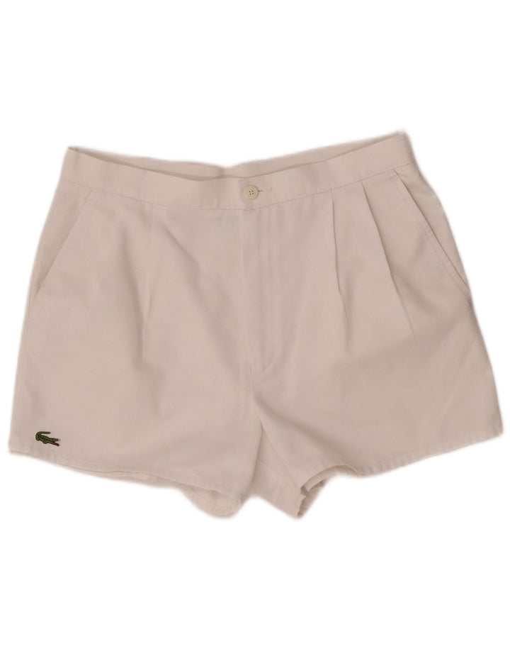 Lacoste Mens Casual Shorts W30 Small White Polyester