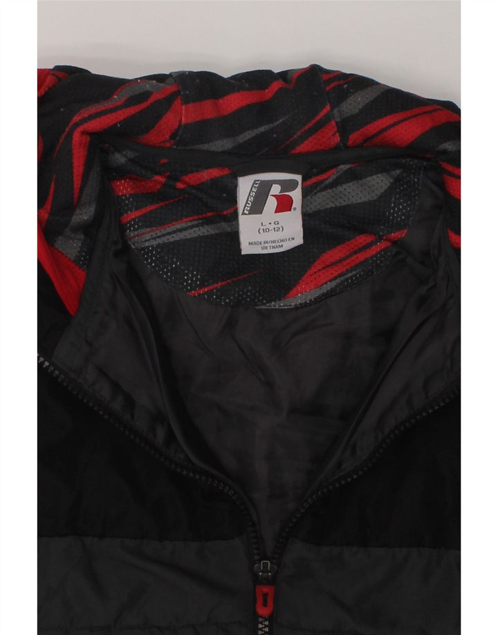 RUSSELL ATHLETIC Boys Zip Hoodie Sweater 10-11 Years Large Black | Vintage Russell Athletic | Thrift | Second-Hand Russell Athletic | Used Clothing | Messina Hembry 