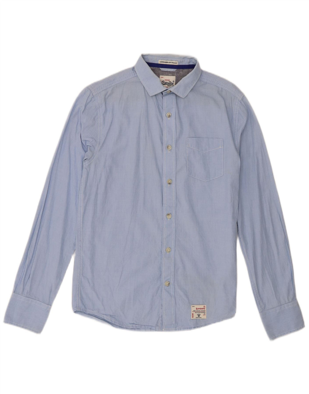 Superdry Mens Shirt Medium Blue Cotton