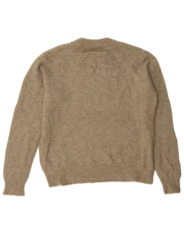 Zara dame sweater med rund hals DK 10 Lille brun akryl