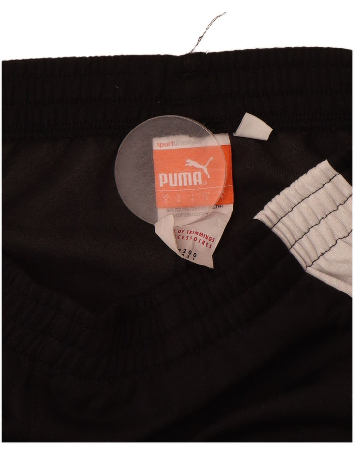 PUMA Mens Tracksuit Trousers Small  Black Colourblock Polyester