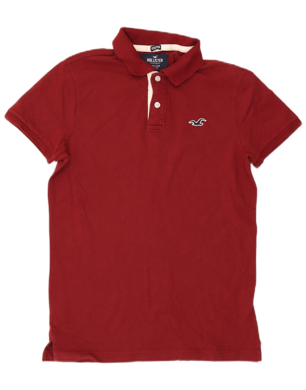 Hollister Mens Polo Shirt Small Maroon