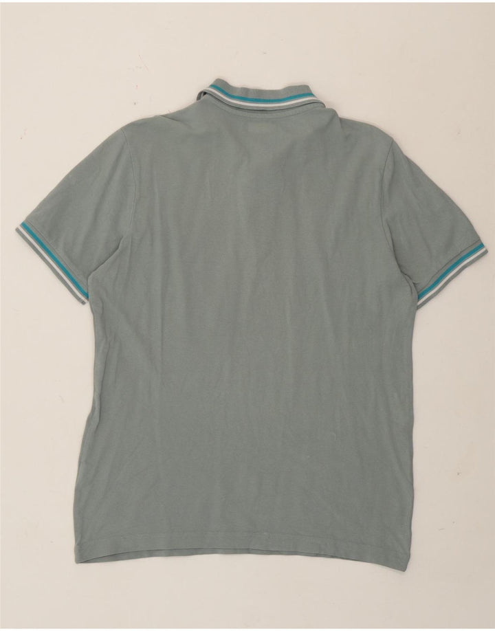 Kappa Mens Polo Shirt Large Grey Cotton