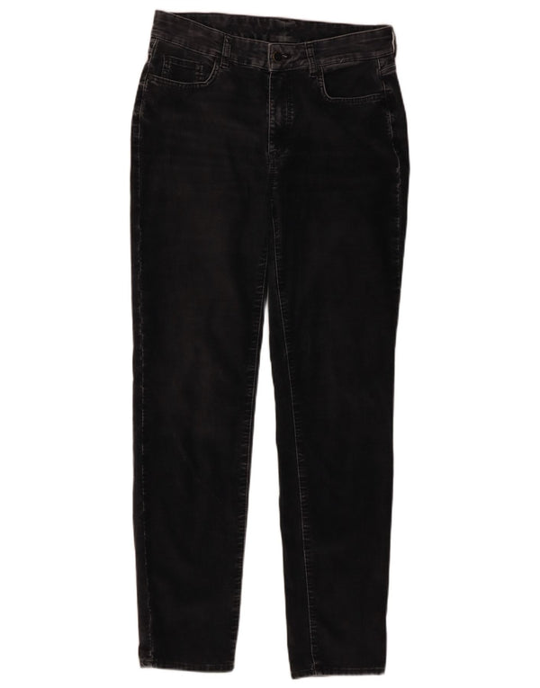Massimo Dutti Womens Slim Velvet Casual Trousers EU 36 XS W26 L28 Grey