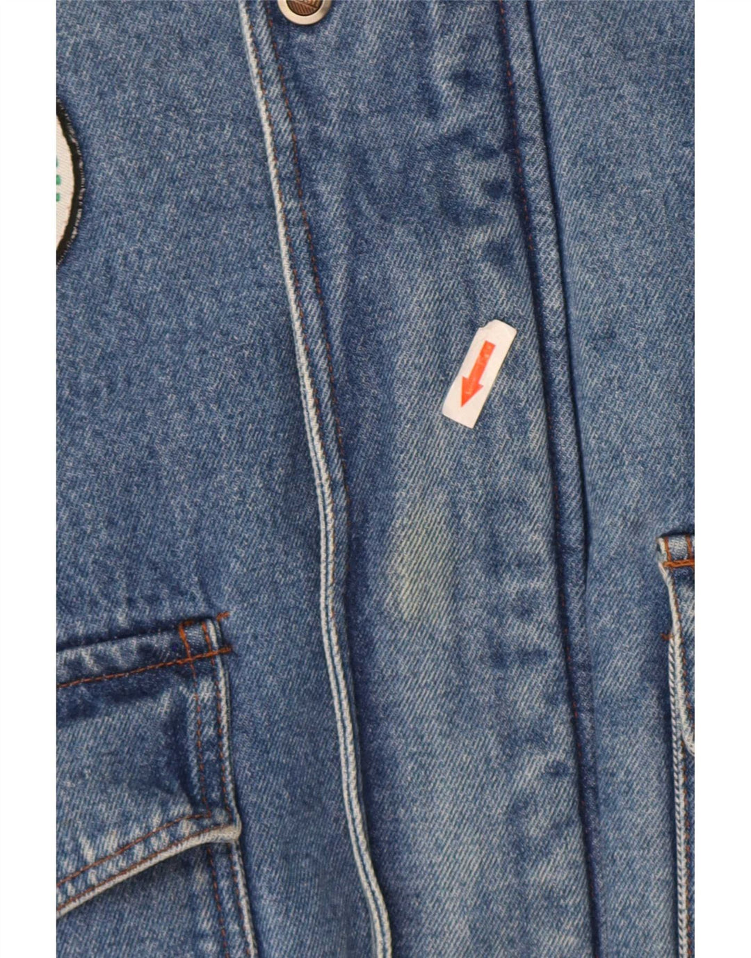 Mash Mens Sherpa Denim Flight Aviator Jacket IT 48/50 Medium Blue