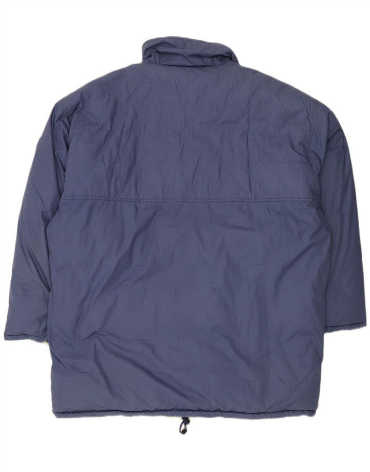DIADORA Mens Padded Jacket UK 44 2XL Navy Blue Polyester