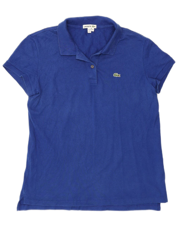 Polo da donna Lacoste taglia 42 grande in cotone blu