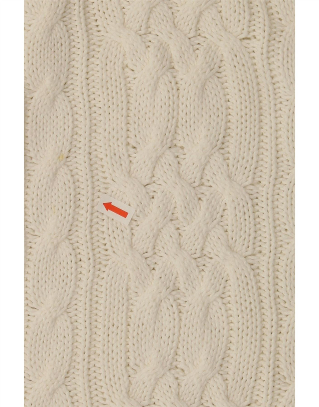 VINTAGE Mens Crew Neck Jumper Sweater Large White Cotton Vintage Vintage and Second-Hand Vintage from Messina Hembry 