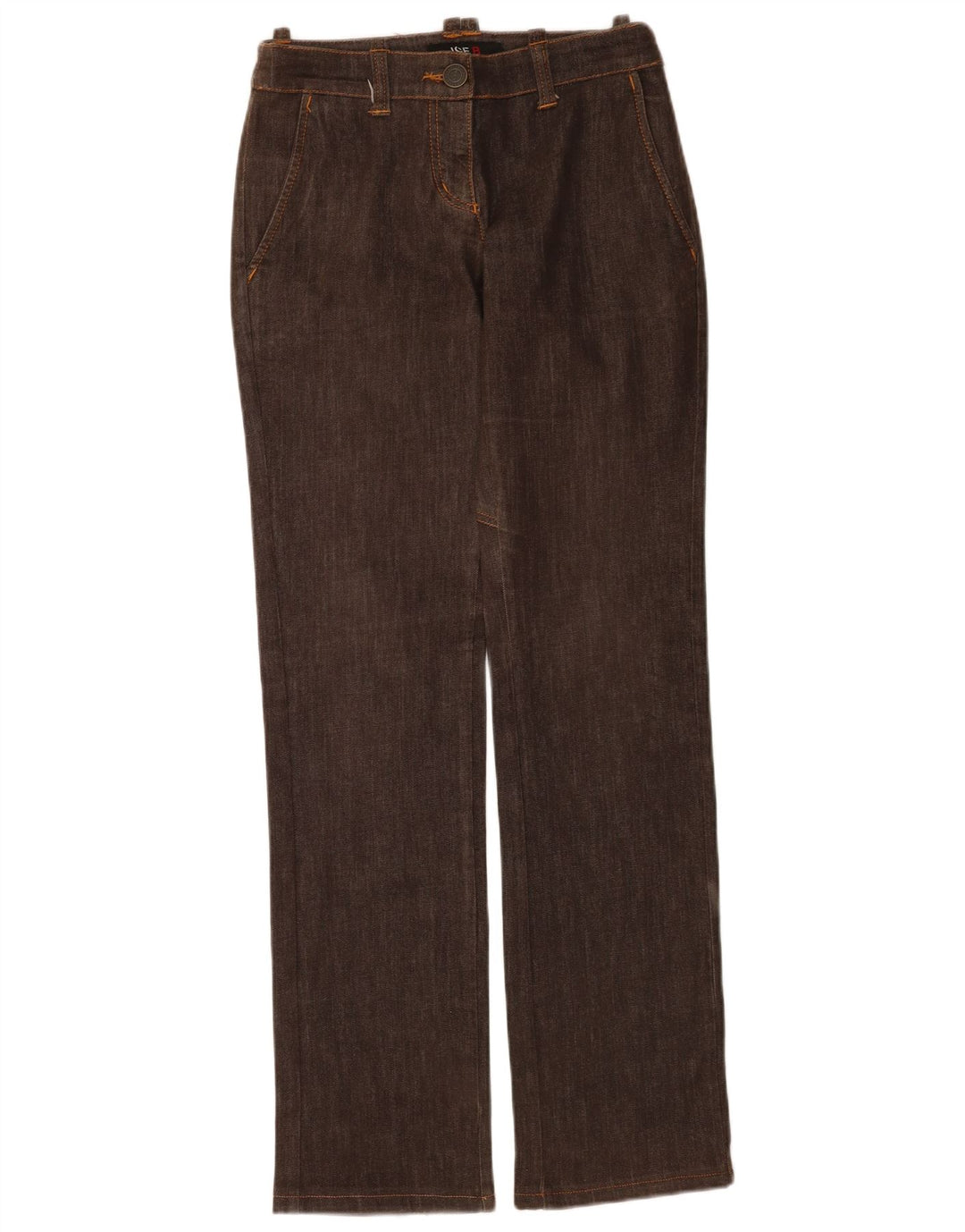 Iceberg Womens Straight Jeans IT 42 Medium W28 L34 Brown Cotton