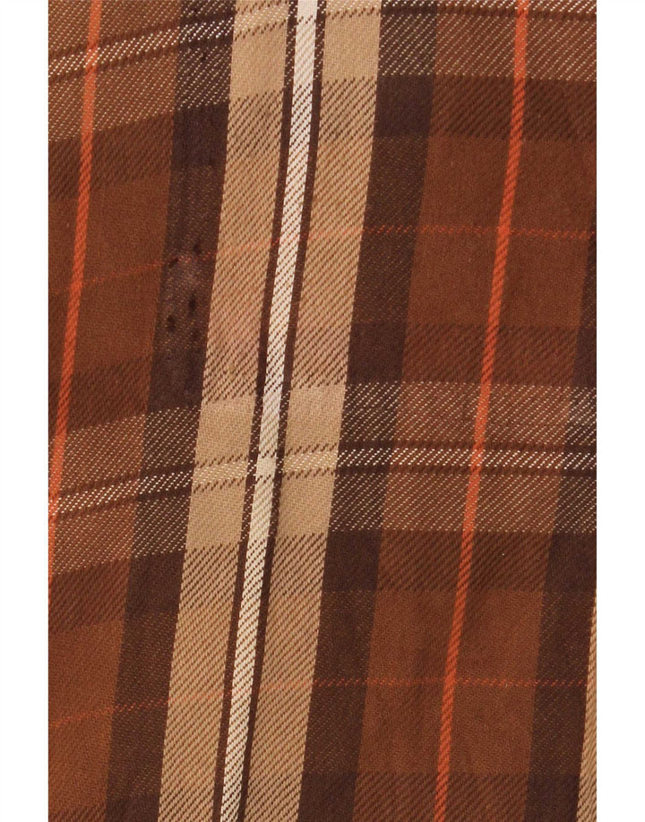 Diesel Herre Vendbar jakke UK 40 Large Brown Plaid Læder