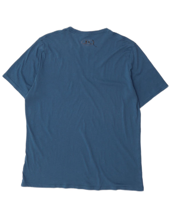 Under Armour Mens Heat Gear Graphic T-Shirt Top Large Blue