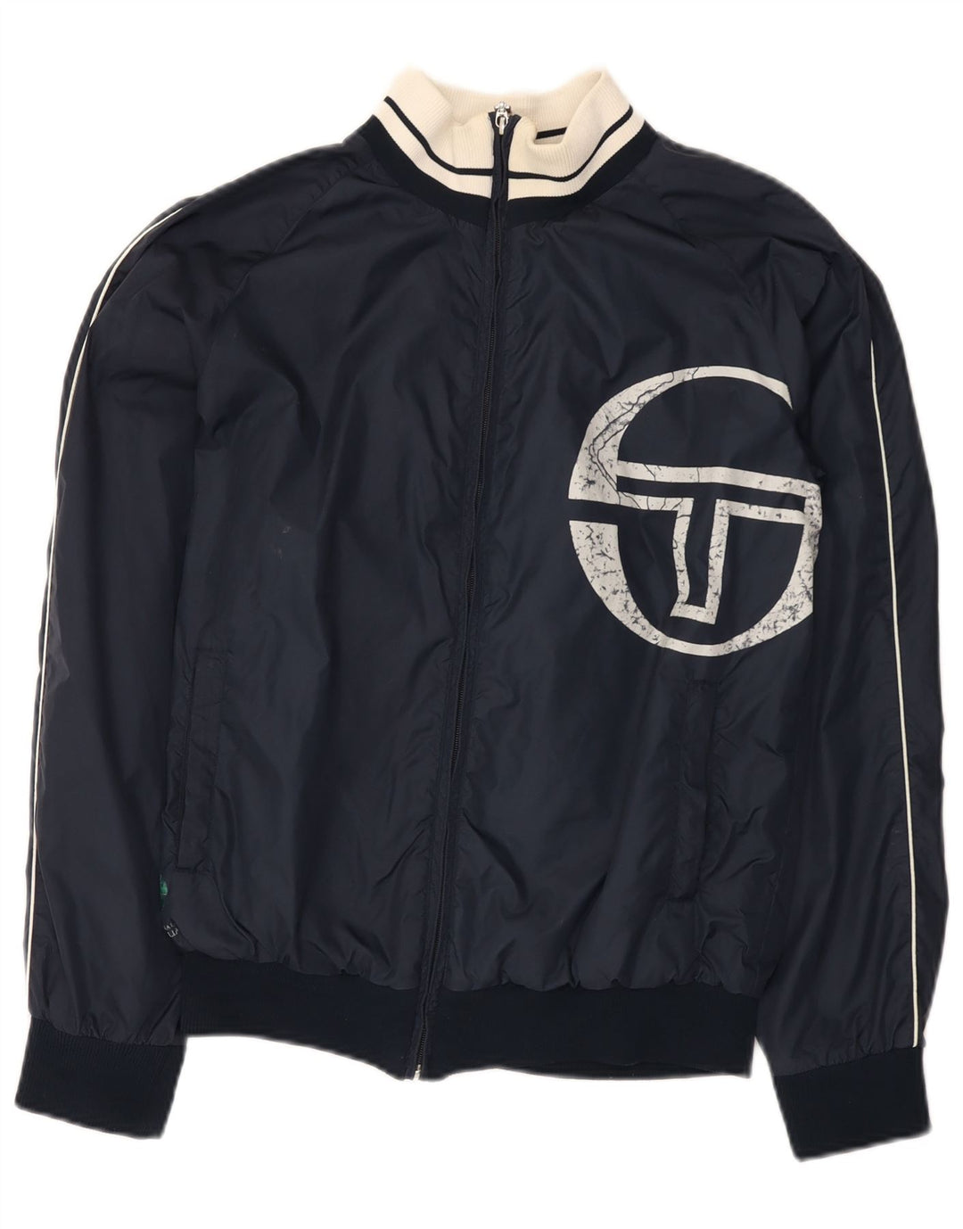 Sergio Tacchini Herre grafisk træningsdragt Top jakke Lille marineblå polyamid