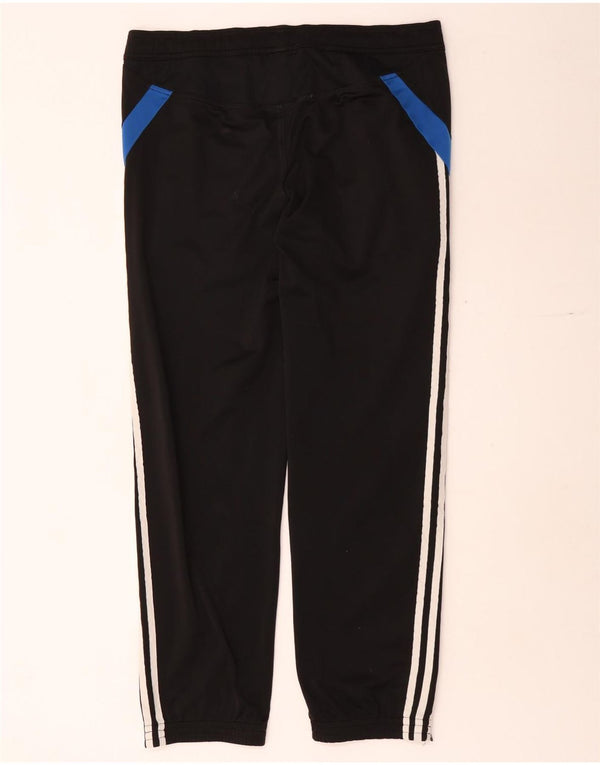 Adidas Boys Tracksuit Trousers Joggers 13-14 Years Black Colourblock