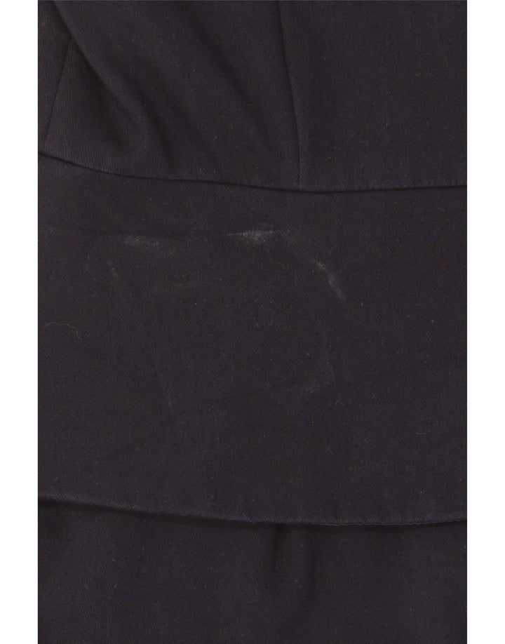 Ted Baker Womens Peplum Dress Size 2 Small Navy Blue Cotton