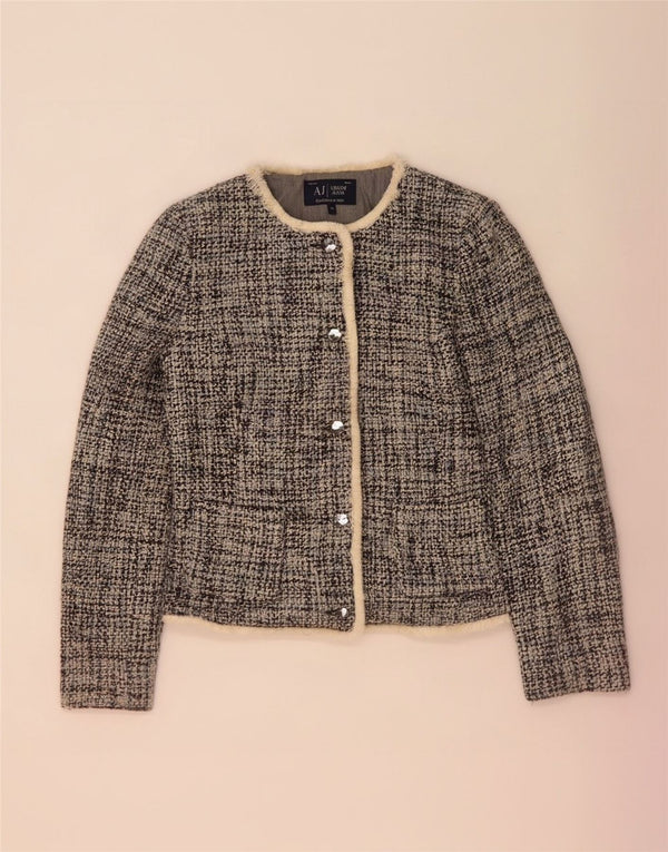 Jachetă Blazer pentru femei Armani Jeans, cu 5 nasturi, US 10, mare, albastru, acrilic