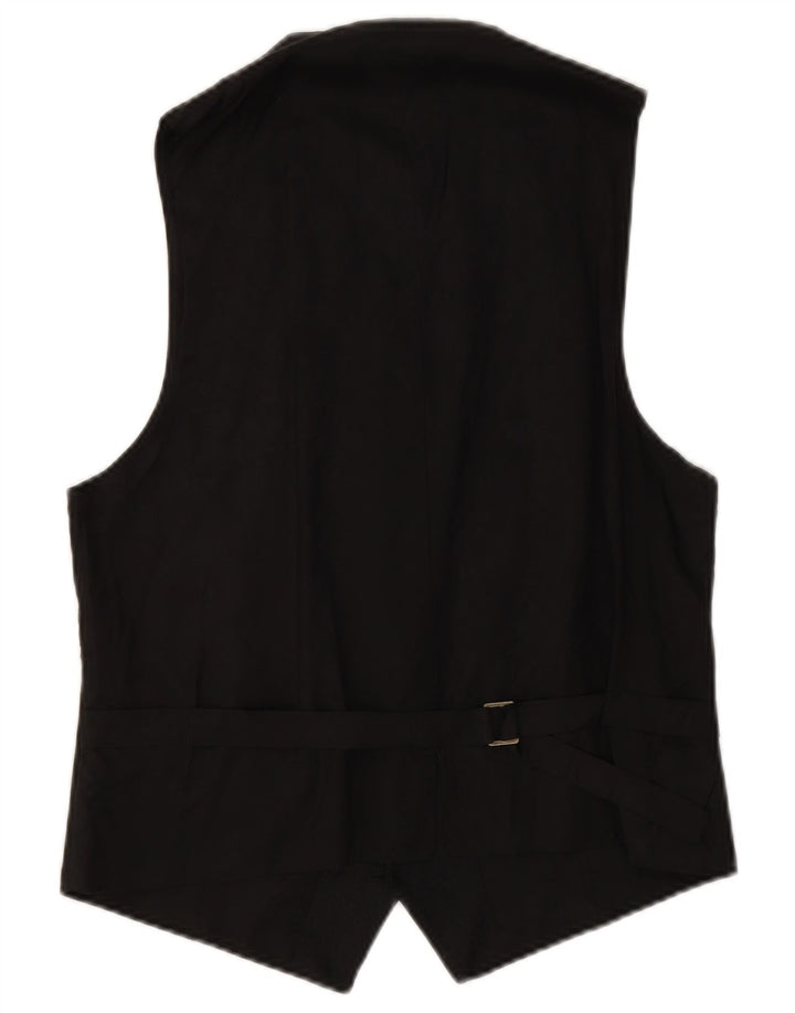 Caesar  Womens Waistcoat UK 8 Small Black Paisley