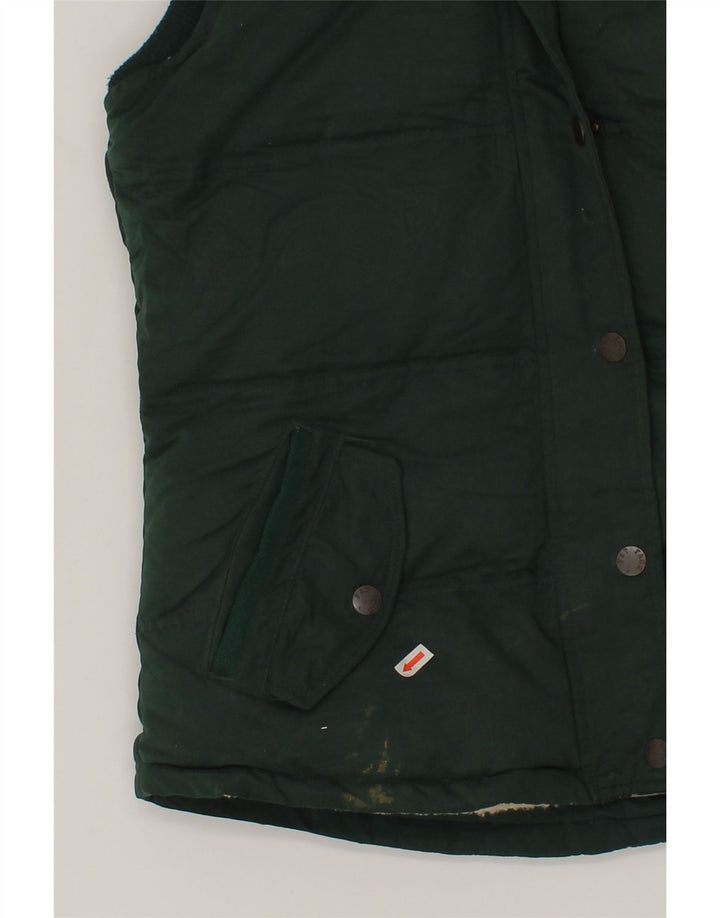 FAT FACE Womens Hooded Padded Gilet UK 12 Medium Green Polyester Vintage Fat Face and Second-Hand Fat Face from Messina Hembry 