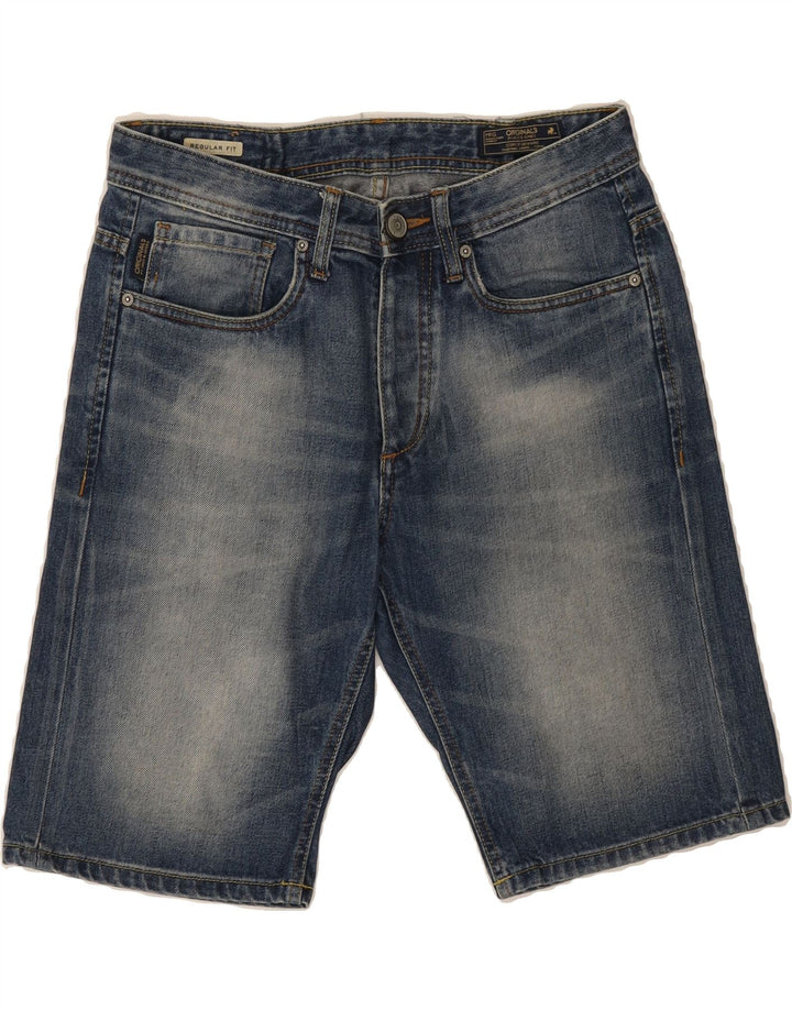 JACK & JONES Mens Regular Fit Denim Shorts Medium W30  Blue Cotton Vintage Jack & Jones and Second-Hand Jack & Jones from Messina Hembry 