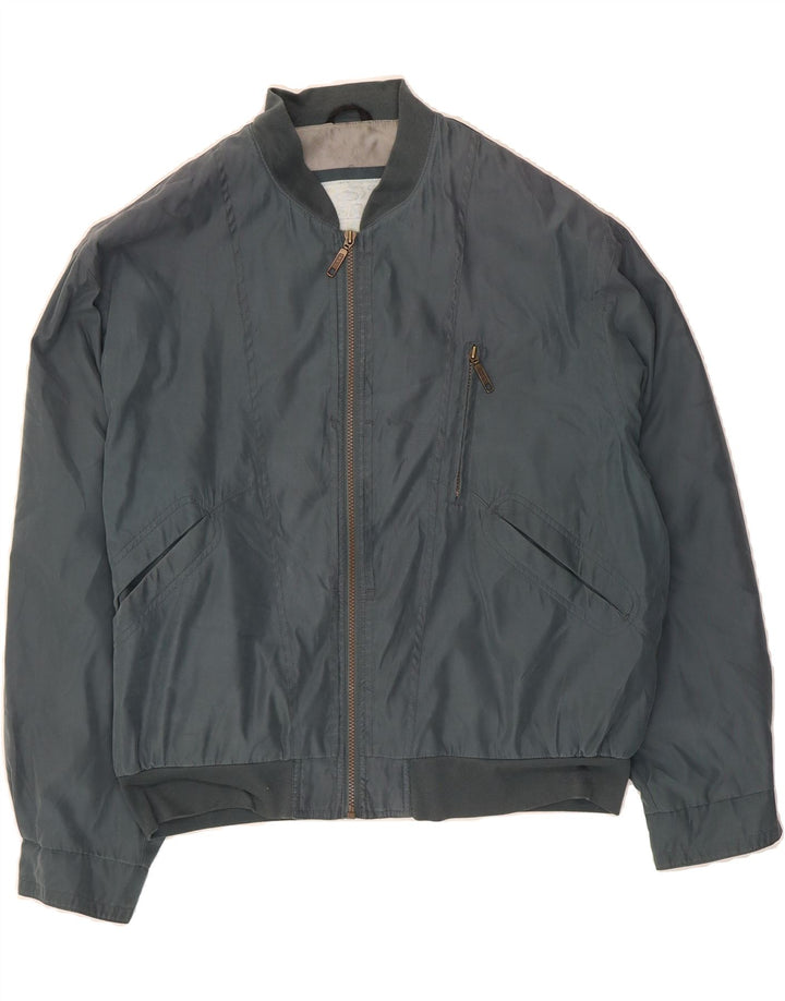 VINTAGE Mens Bomber Jacket UK 42 XL Blue Vintage Vintage and Second-Hand Vintage from Messina Hembry 