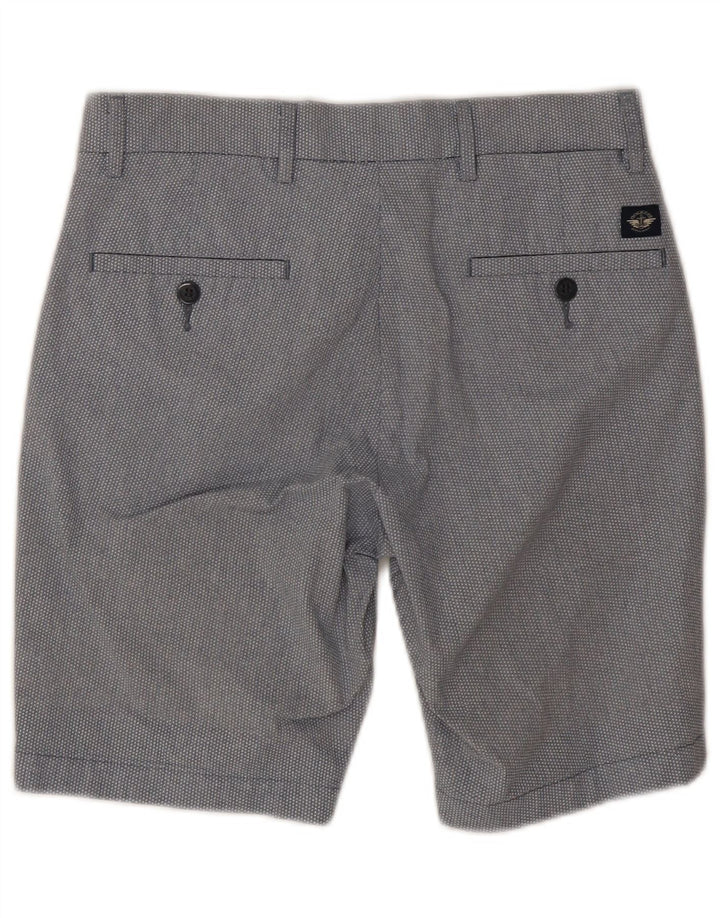 Dockers Mens Flex Chino Shorts W28 Medium Grey Spotted Cotton