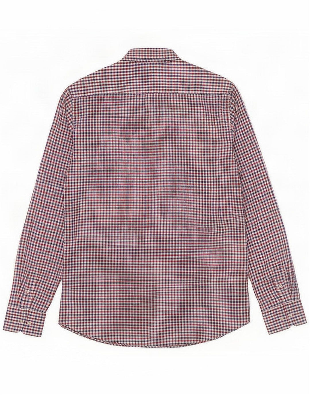 Massimo Dutti Mens Casual Fit Shirt Medium Multicoloured Gingham Cotton
