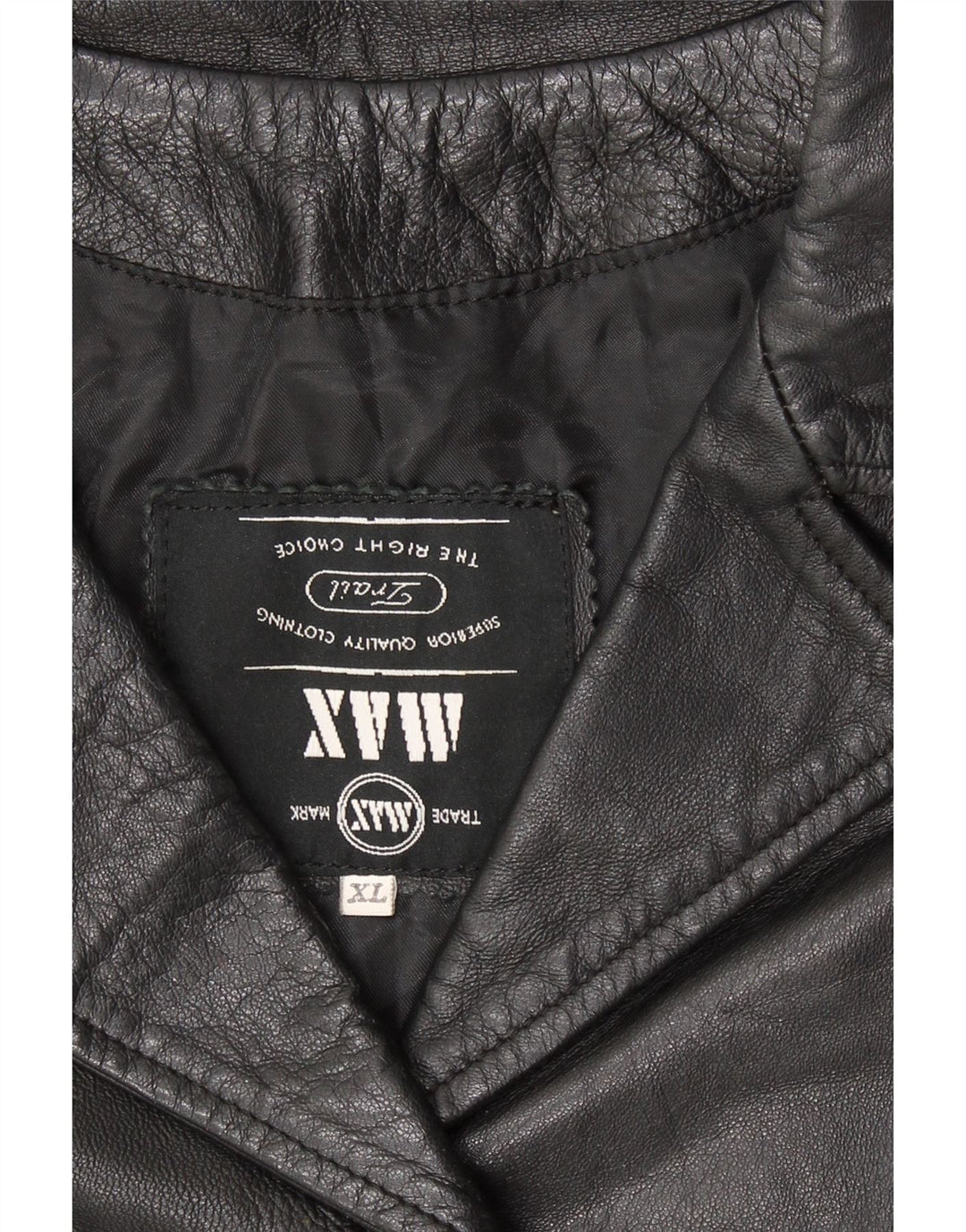Vintage Womens Leather Jacket UK 18 XL Black Leather