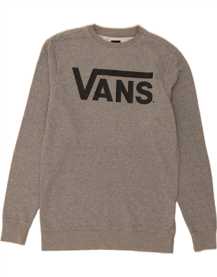 VANS Mens Graphic Sweatshirt Jumper Small Grey Cotton Vintage Vans and Second-Hand Vans from Messina Hembry 