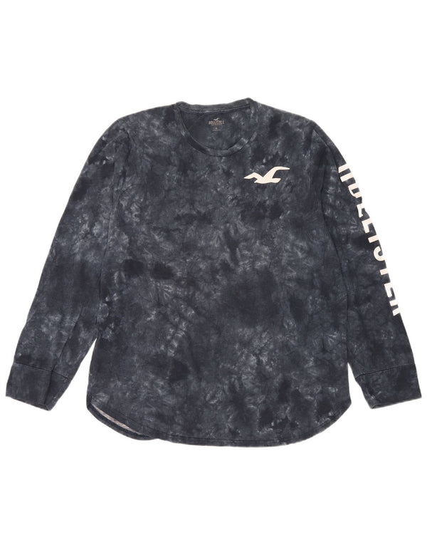 Hollister muška grafička majica s dugim rukavima XL, crna kravata, pamuk