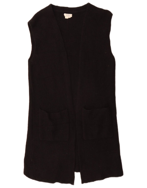 Maglione cardigan aperto senza maniche lungo da donna Fat Face UK 6 XS Nero