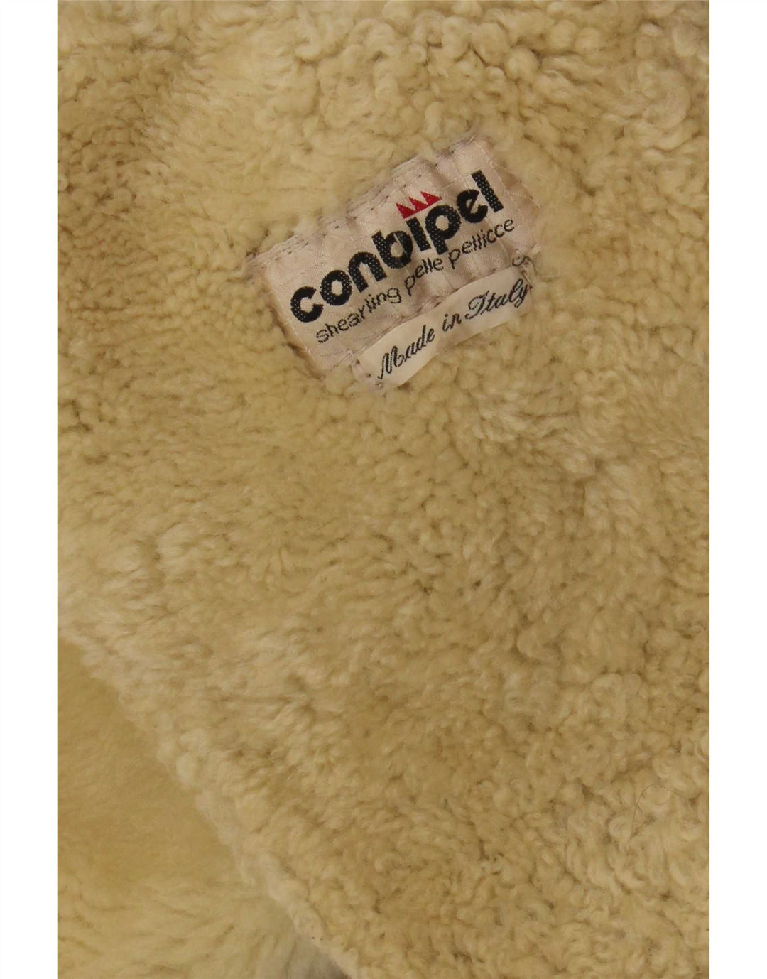 Conbipel Dame Hætte Shearling Jacket UK 16 Large Beige