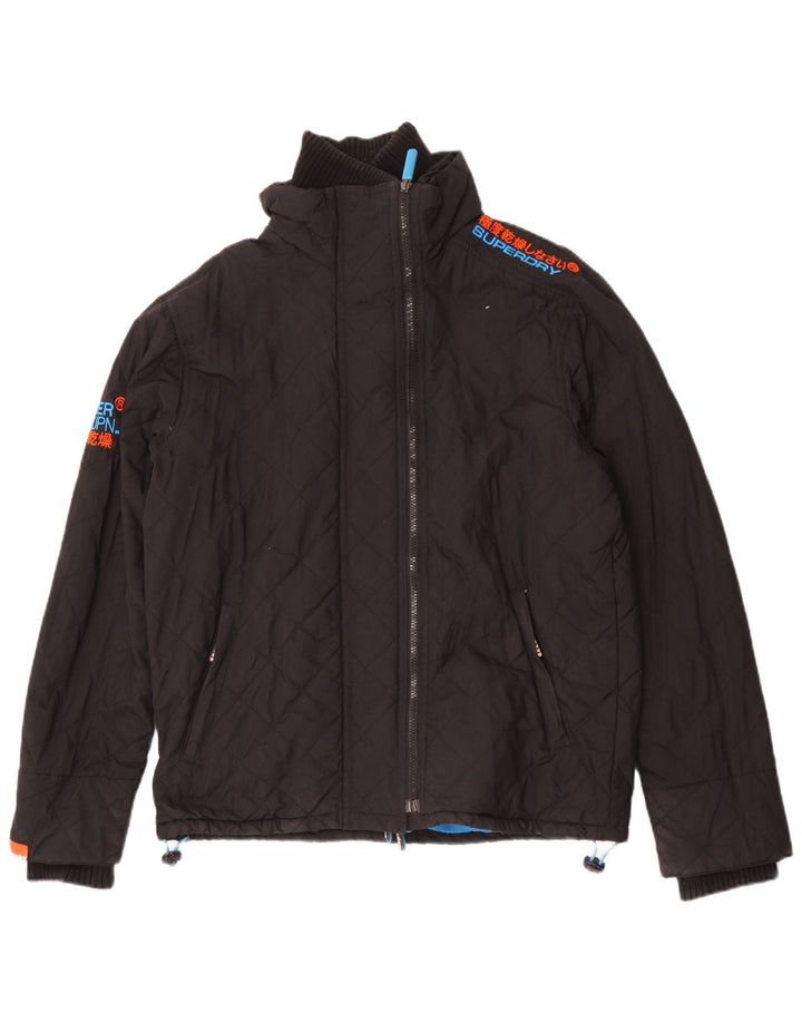 Superdry Womens The Windcheater Windbreaker Jacket UK 16 Large Black