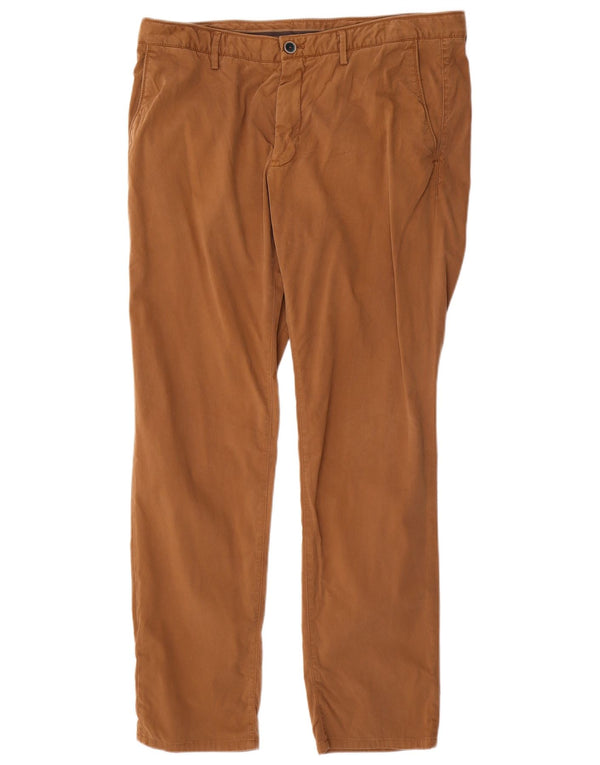 Massimo Dutti Mens Slim Fit Chino Trousers EU 46 XL W36 L31 Beige