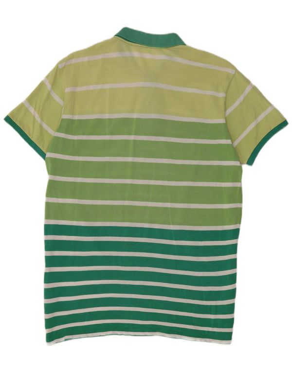 Kappa Polo Homme XL Vert Rayé Coton
